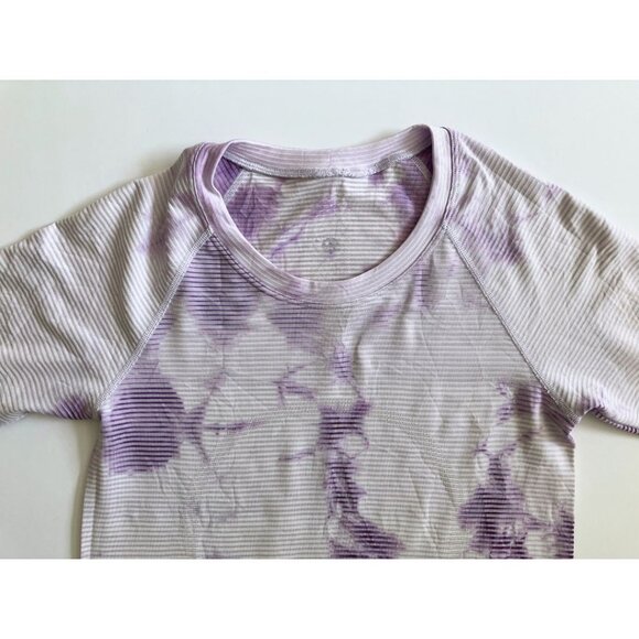 Lululemon Swiftly Tech Long Sleeve Shirt 2.0 Shibori Stripe Wisteria Purple - Picture 6 of 7